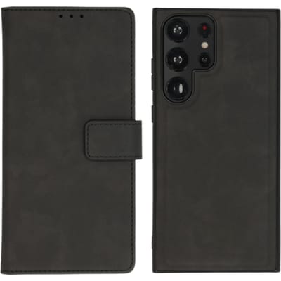 Kees Galaxy S23 Ultra Luxe 2-in-1 Portemonnee Hoesje Zwart