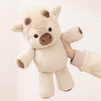 Kawaii Hooglandrund Pluche Speelgoed 45cm Knuffelbaar Rennd Koe Knuffeldier Gemaakt Met Premium Zachte Stof Kalf Rustgevende Metgezel