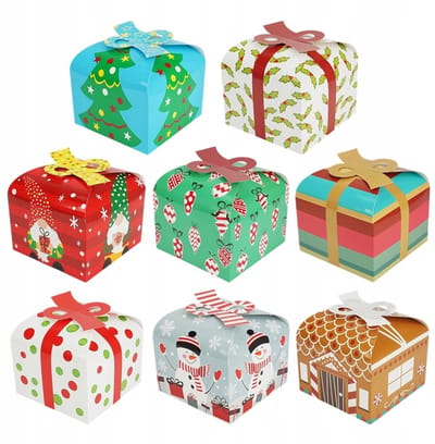 Kerst Verpakking - 24 stuks - Kerst Doos - Cadeau Verpakking - Zakjes - Cadeauzakjes Kerst - Kerstzakjes - Kerstdozen - Kersttas - Kerstcadeau