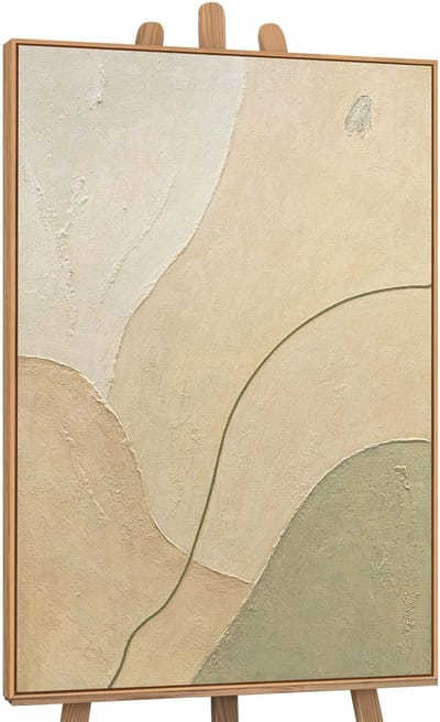 Canvas schilderij 120x80 cm handgeschilderd zandpad – YS-Art Gallery – Lijst: Hout – Luxe wanddecoratie