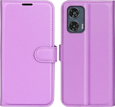 Coverup Hoesje - Geschikt voor Motorola Edge 50 Fusion Hoesje - Coverup Book Case - Paars