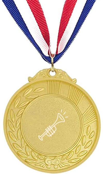 Akyol - trompet medaille goudkleuring - Trompet - beste trompet speler - leuk cadeau voor je vriend om te geven - verjaardag muzikant