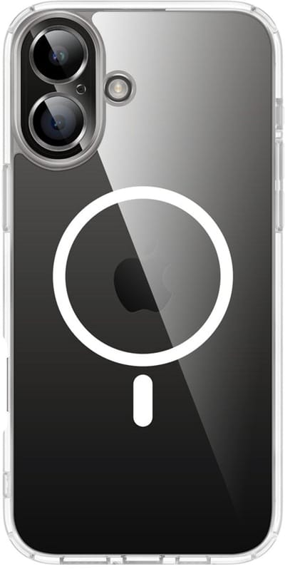 Valenta Doorzichtig Hoesje geschikt voor Apple iPhone 16 MagSafe Telefoonhoesje Hardcase | Valenta Trend Backcover | Geschikt voor MagSafe | Geschikt voor Draadloos Opladen met Magnetische Ring | MagSafe Case – Transparant