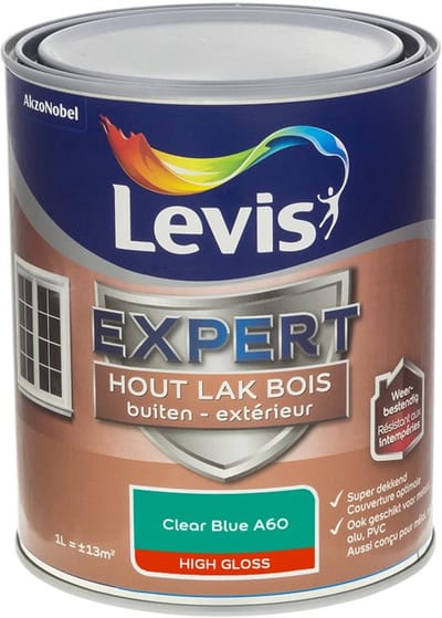 Levis - Expert Hout Lak Buiten High Gloss Mix - Clear Blue A60 - Mengverf - 1 L