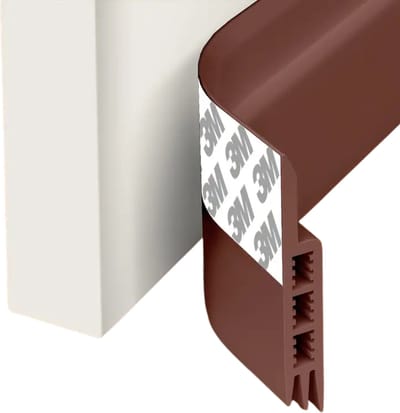 Nivard Tochtstrip - Tochthond - Windstopper - Deurborstel - Tochtband - Tochtstopper - Tochtkussen - Kussen Voor Deur - Draft Stopper - Bruin