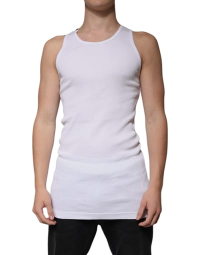 Geribbelde Tanktop Klassieke Stijl
