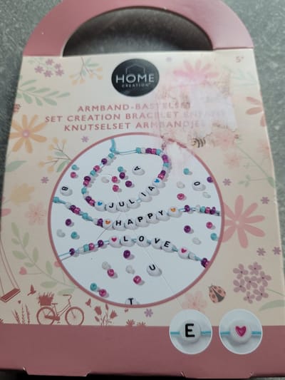 Home creaties armband knutselset letters kralen