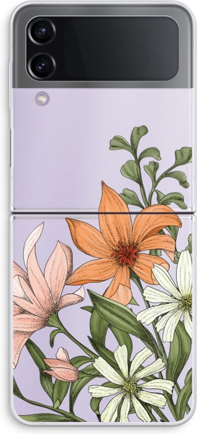 Case Company® - Hoesje geschikt voor Samsung Galaxy Z Flip4 hoesje - Floral bouquet - Soft Cover Telefoonhoesje - Bescherming aan alle Kanten en Schermrand