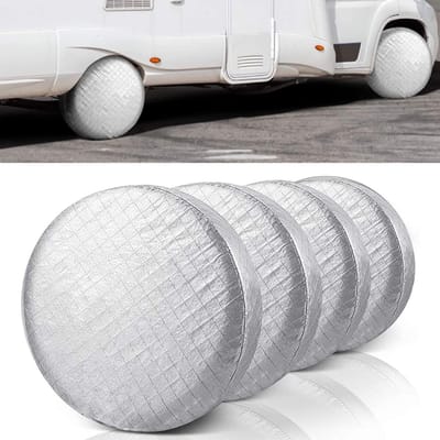 4x Waterdichte Bandenhoezen 24-26 Inch - Stofdicht en Anti-UV Wielbeschermer voor Auto, Camper en SUV