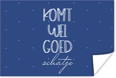 Poster Get well soon - Spreuken - Liefde - 180x120 cm XXL