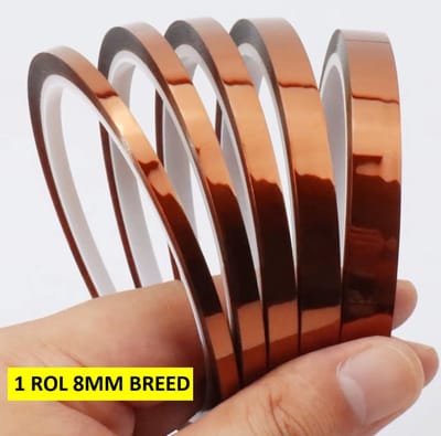 Actie4you® - Hittebestendige Tape – 8mm - 30 Meter – Polyamide