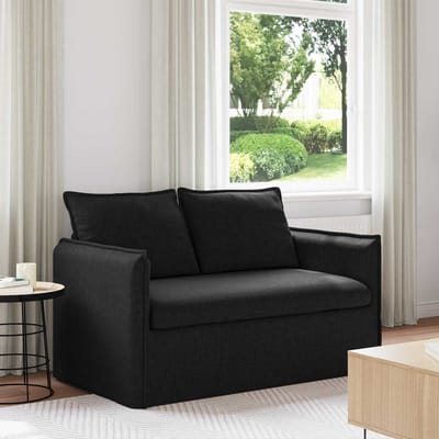vidaXL - Bank - Zwart - 136 - x - 82 - x - 85 - cm - Stof