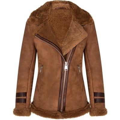 Dames schapenvacht bikerjack-Alamar