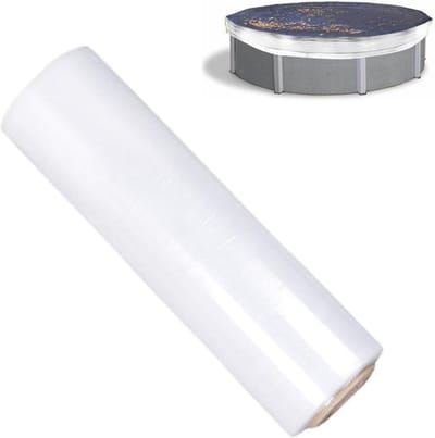 Allecto Plus - Beschermfolie winterzwembadafdekking 252m transparant rekfolie zwembad winterbescherming (35cm breed) met toegevoegde zoekwoorden: zwembad, winterbescherming.