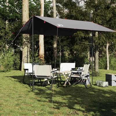 vidaXL - Kampeerluifel - waterdicht - 300x294 - cm - grijs - en - oranje