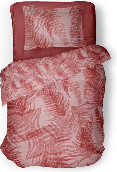 LINNICK Dekbedovertrek Katoen Fable Trail - Pink - Dekbedovertrek 140x200/220cm - 100% Katoen - Eenpersoons - Dekbedovertrekken - Botanisch Dekbedovertrek