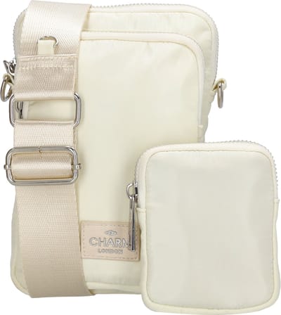 Charm London Odeon Crossbody Telefoontasje met Etui Handige Ritsvakjes - Gebroken wit