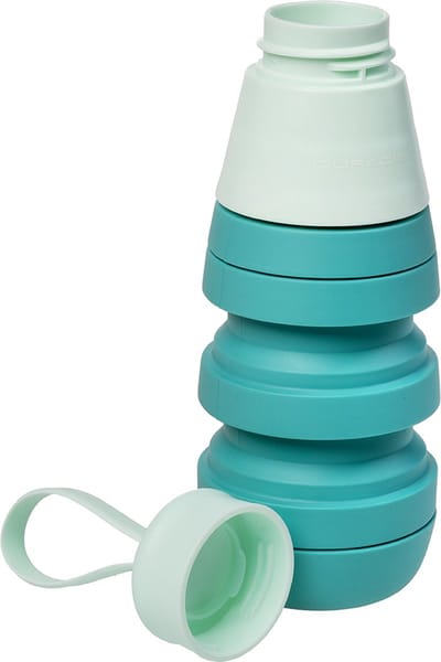 Duradis - Opvouwbare waterfles - Drinkfles - Waterzak - Duurzaam - Siliconen - 500 ml - Turquoise