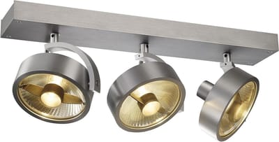SLV wand- en plafondopbouwarmatuur KALU/plafond- en wandverlichting binnen, opbouwarmatuur, wandopbouwarmatuur, plafondspot / GU10 75 W aluminium
