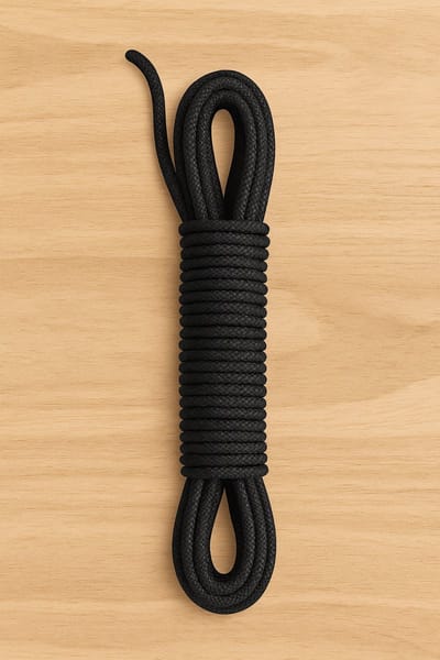 Sterk gevlochten touw Premium editie 20 meter – 8 mm dik – duurzaam nylon/polyester – zwart – ideaal voor tuin, camping, boot en hobbygebruik