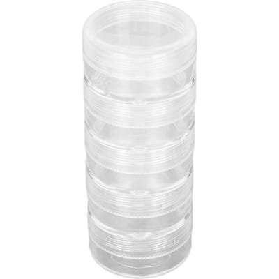5-Laags Horlogeonderdelen Opbergdoos Transparante Horlogeschroef Component Uurwerk Container Organizer 1.5 white