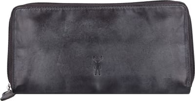 Jack Kinsky Nelson Portemonnee RFID Leer 20 cm - Dames - Horizontaal - anthrazit