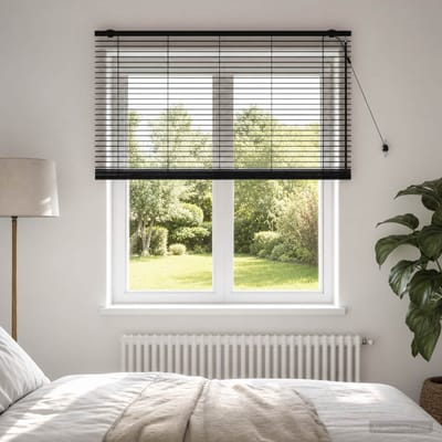 vidaXL - Venetiaanse - jaloezie - Zwart - 145 - x - 160 - cm - 35 - mm