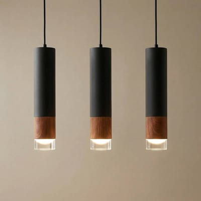 Envostar Fida hanglamp, 3-lamps, zwart