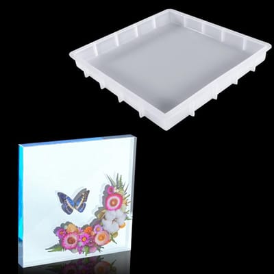 Grote vierkante epoxy siliconen mallen voor resin, fotoframes en zeep maken (21,5 x 21,5 cm)