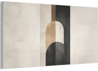 Akoestisch wandpaneel 80x40 cm - Vilt schilderij Geometrische - Vormen - Wit - Akoestische panelen - Geluidsdempende wanddecoratie - Geluidsisolatie woonkamer - Muurdecoratie geluidspanelen