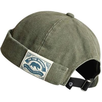 Casquette Melon Dôme Coréenne Pour Hommes Femmes Mode Sans Visière Bonnet de Propriétaire Bonnet Streetwear Hip Hop Calotte Crâne Couleur Unie Casquette de Docker one size gray