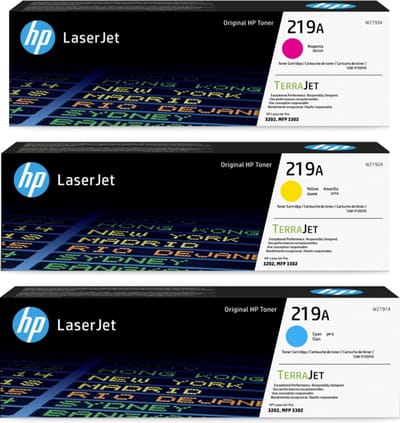 HP 219A - Tonercartridge - Origineel - Standaard Capaciteit - Rainbowkit - Cyaan/Magenta/Geel