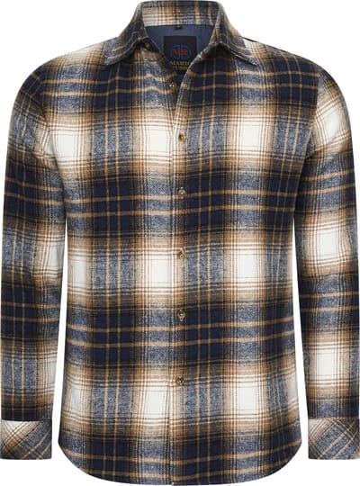 Mario Russo Overshirt - Overhemd Heren - Vest - 100% Katoen - M - Bruin