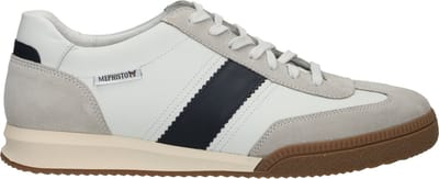 Mephisto - ELYO VELSPORT - Vrije tijdsschoenenHeren veterschoenHeren sneakersCasual - Kleur: Wit/beige - Maat: 42