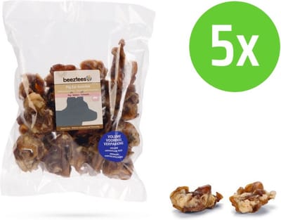 Beeztees Varkensoorpitten Voordeel - hondensnack - 500 gram - 5 verpakkingen