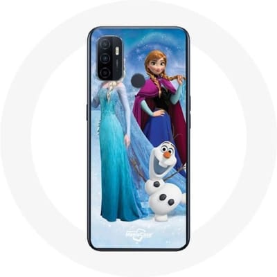 Hoesje Oppo A53 - Maniacase - Frozen - Flexibel Siliconen - Zwart - Kind zwart
