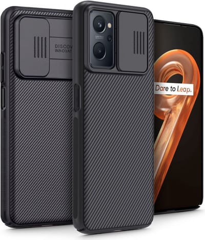 Nillkin CamShield Hoesje voor de Realme 9i - Back Cover met Camera Slider Zwart