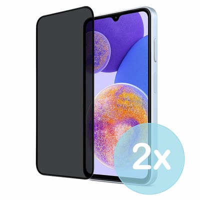 Privacy Screenprotector Geschikt voor Samsung Galaxy A23 4G – Anti-Gluren – Krasbestendig Gehard Glas 9H – Volledige Dekking – 2-Pack – FuturiQ