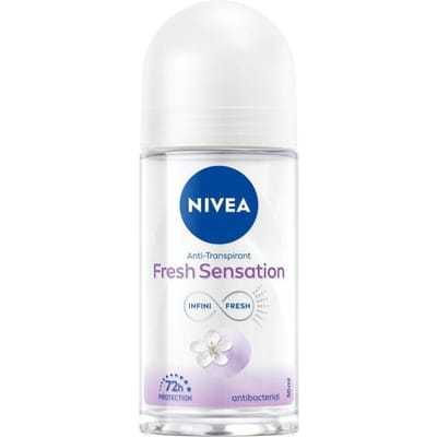 NIVEA Fresh Sensation Anti-transpirant Deo roller - 72 uur bescherming - Deodorant - Alcoholvrij - Geur van bloemen en bessen - 50 ml
