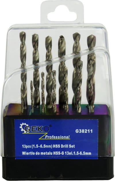 GEKO Metaalborenset - HSS Staal - 13-delig - 1.5-6.5 mm - Praktisch Opbergdoosje
