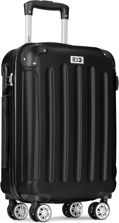 Reis Koffer Set - Bagage Trolley - Vakantie Voorbereiding - Robuuste ABS Schaal - 3 Delig 75cm - Zwart