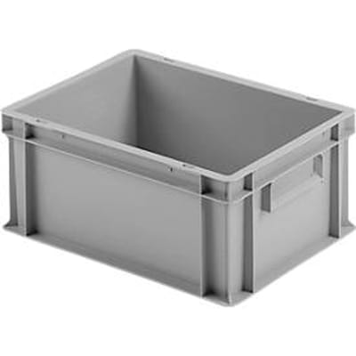 Stapelbak UNISTA M175 Ringoplast - polypropeen - L 400 x B 300 x H 175 mm - gesloten verzonken handgrepen - gladde bodem - grijs
