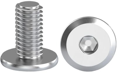 Lenskop Schroeven RVS M8 - 10 Stuks Hex Socket M8 x 12mm - Meubelmontage, Houtbewerking en DIY Projecten