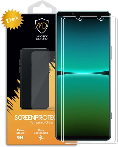 2-Pack MobyDefend Screenprotectors - Geschikt voor Sony Xperia 5 IV - Case-Friendly Screensaver - Gehard Glas