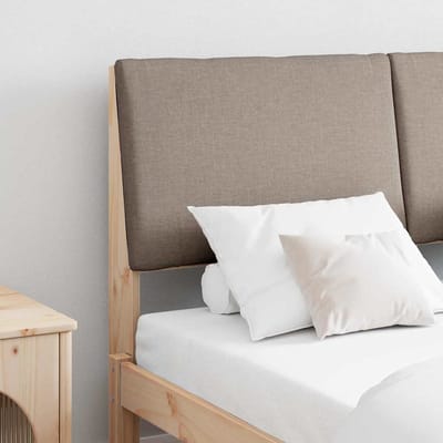 vidaXL Gestoffeerd hoofdbord Taupe 160 cm Massief grenenhout