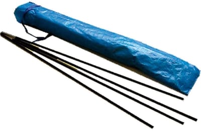 Strandtent Stokken - Luifel Steunen - Strand Bescherming - Verstelbare Lengte - 240cm - Zilver