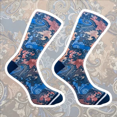 Sock My Feet Paisley - Grappige sokken heren - Funny Socks - Vrolijke sokken - Leuke sokken - Fashion statement - Gekke sokken - Grappige cadeaus