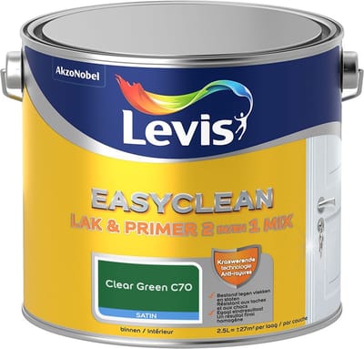 Levis - Easyclean Lak & Primer 2-In-1 Mix - Clear Green C70 - Mengverf - 2,5 L