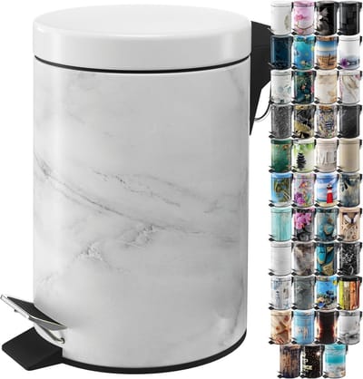 Kleine Prullenbak 3L voor Badkamer of Toilet met Zacht Sluitmechanisme en Binnenemmer