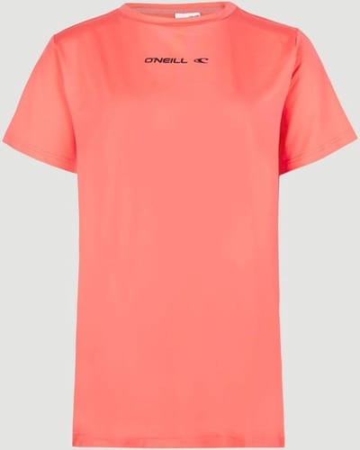 O´neill Rutile Long T-shirt Met Korte Mouwen Oranje M Vrouw